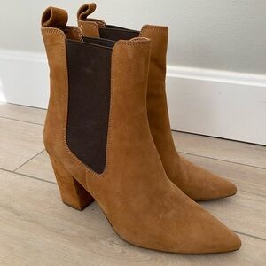 Tan Suede Ankle Booties